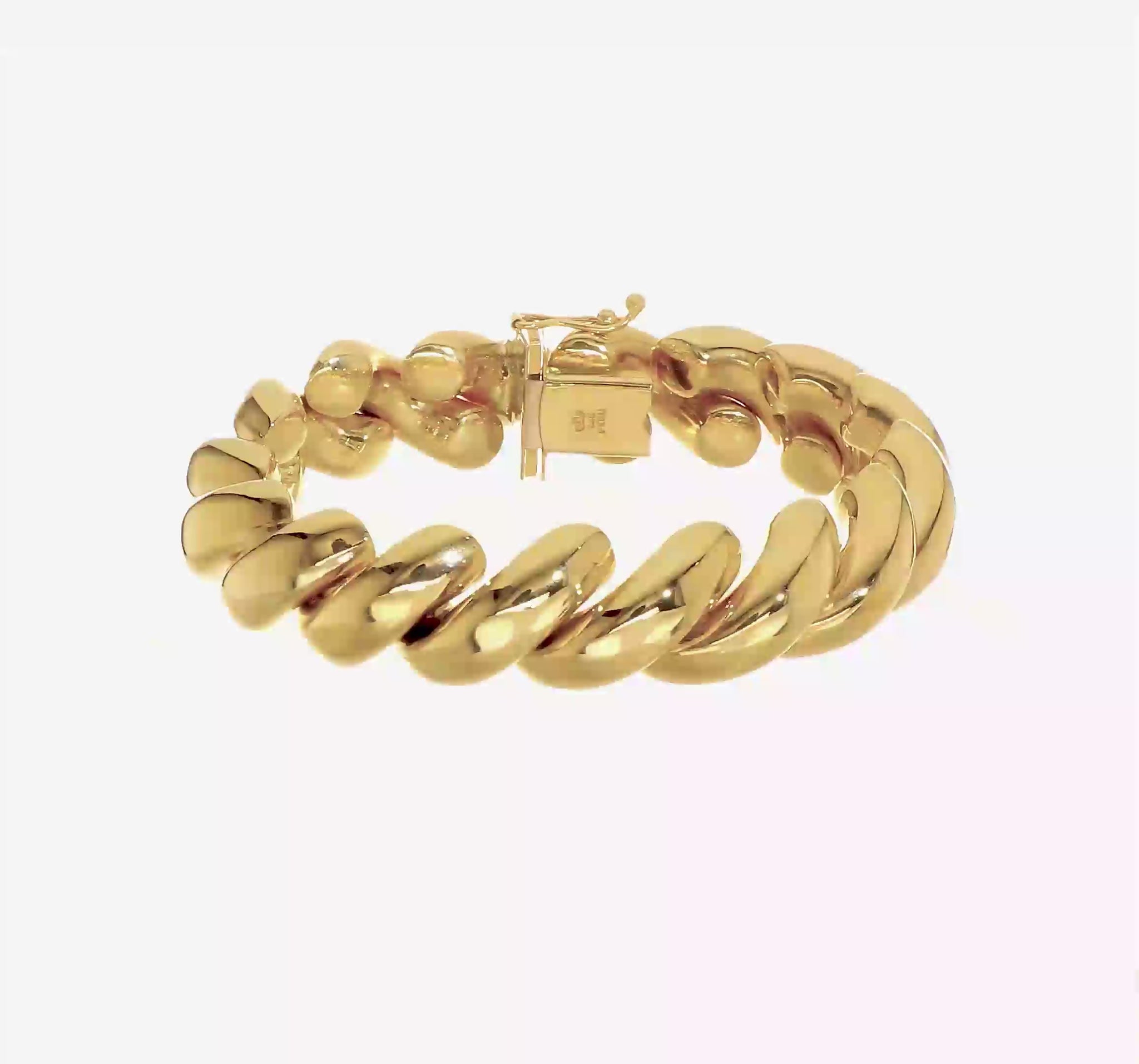 Yellow gold San Marco bracelet, 14 mm, video