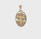 14K Yellow Gold Oval Corpus Pendant large video