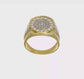 10K gold and white rhodium CZ halo ring video - 10C1469