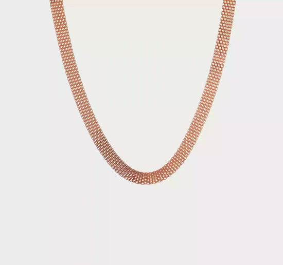 Rose gold Bismark chain, 6.8 mm, video