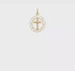 10K yellow gold Eternal Life cross frame charm video - 10C297