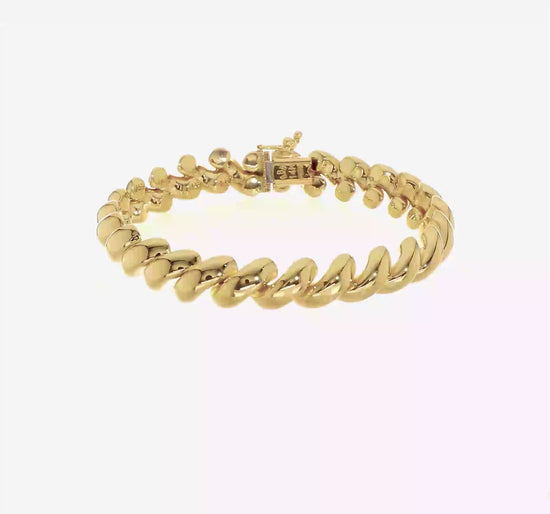 Yellow gold San Marco bracelet, 10 mm, video