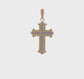 Gold Rhodium Diamond-Cut Cross Pendant – K9421 product video