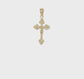 10K Gold Crucifix Pendant with Fleur de Lis Accents video
