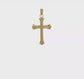 14K Yellow Gold Fleur de Lis Cross Pendant - product video