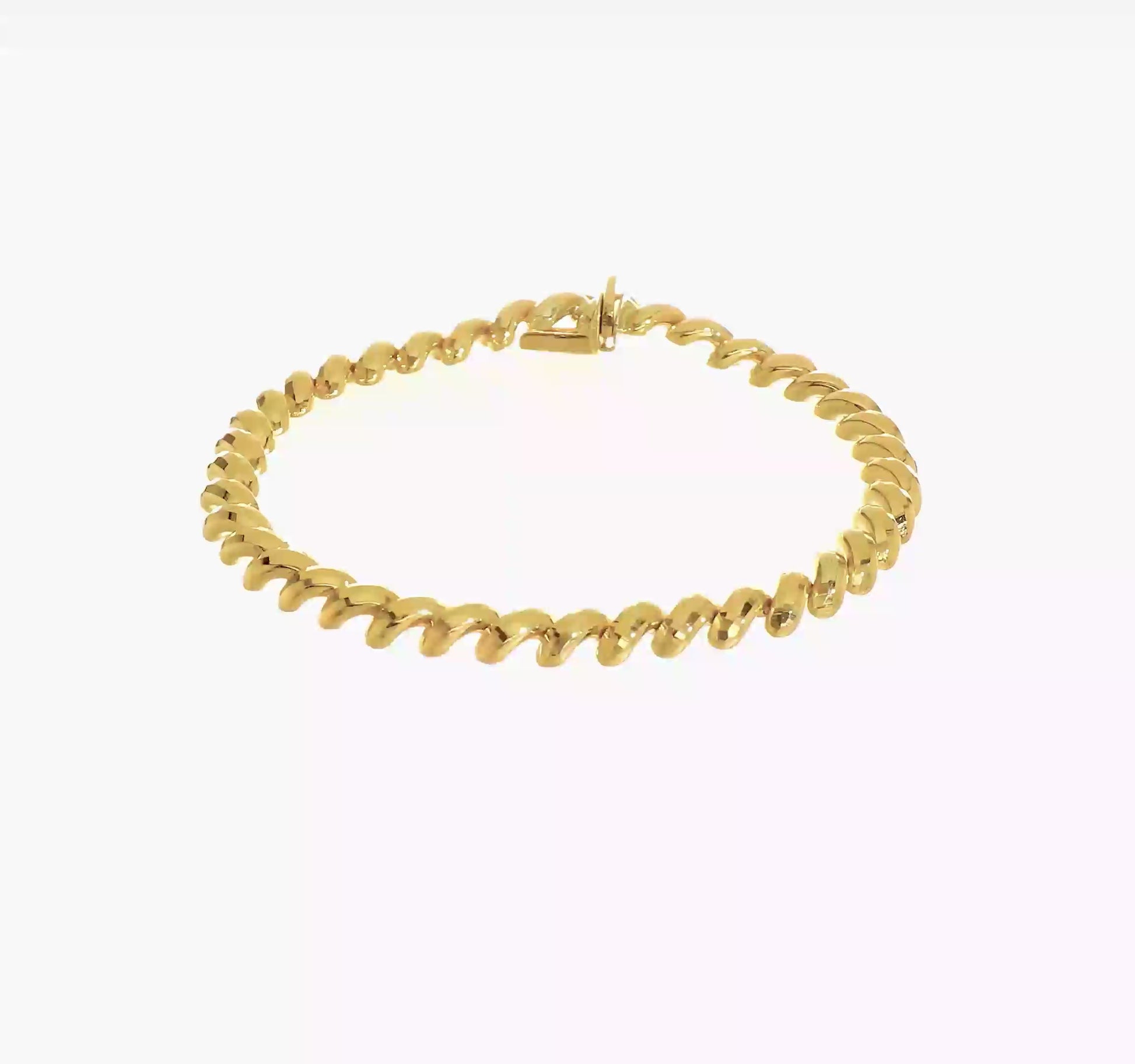 Yellow gold San Marco bracelet, 5 mm, video