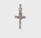 14K White Gold Hollow Crucifix Pendant 11x20mm video