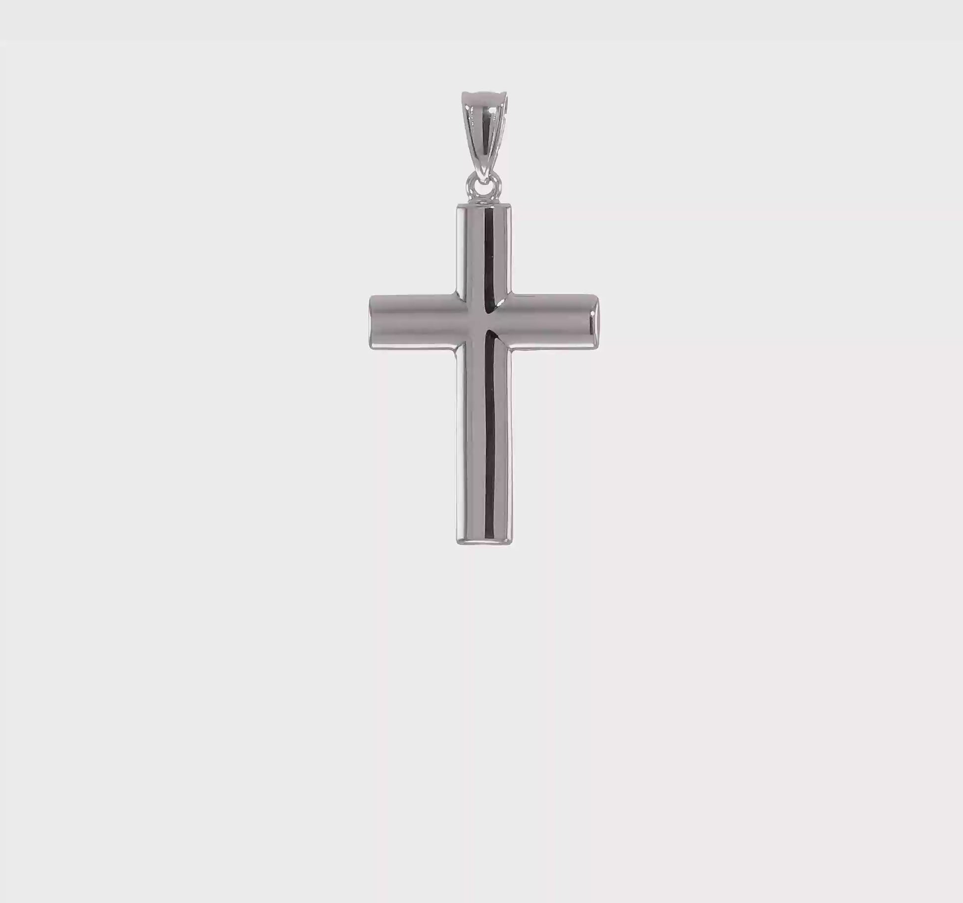 14K White Gold Reversible Latin Cross Pendant - product video