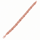 Rose Gold Plated Sterling Silver Byzantine Bracelet, close-up of the links
