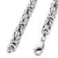 925 Sterling Silver Byzantine Bracelet, close-up of the links