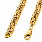 Gold Plated Sterling Silver Byzantine Bracelet, close-up of the links