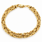 Gold Plated Sterling Silver Byzantine Bracelet
