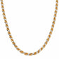 Two-Tone Sterling Silver Rope Chain