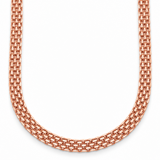 14K Rose Gold Bismark Chain, 5.1 mm