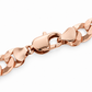 18K Rose Gold Cuban Curb Link Bracelet, detail view