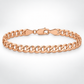 Rose gold Cuban curb link bracelet