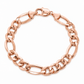 Rose gold Figaro bracelet