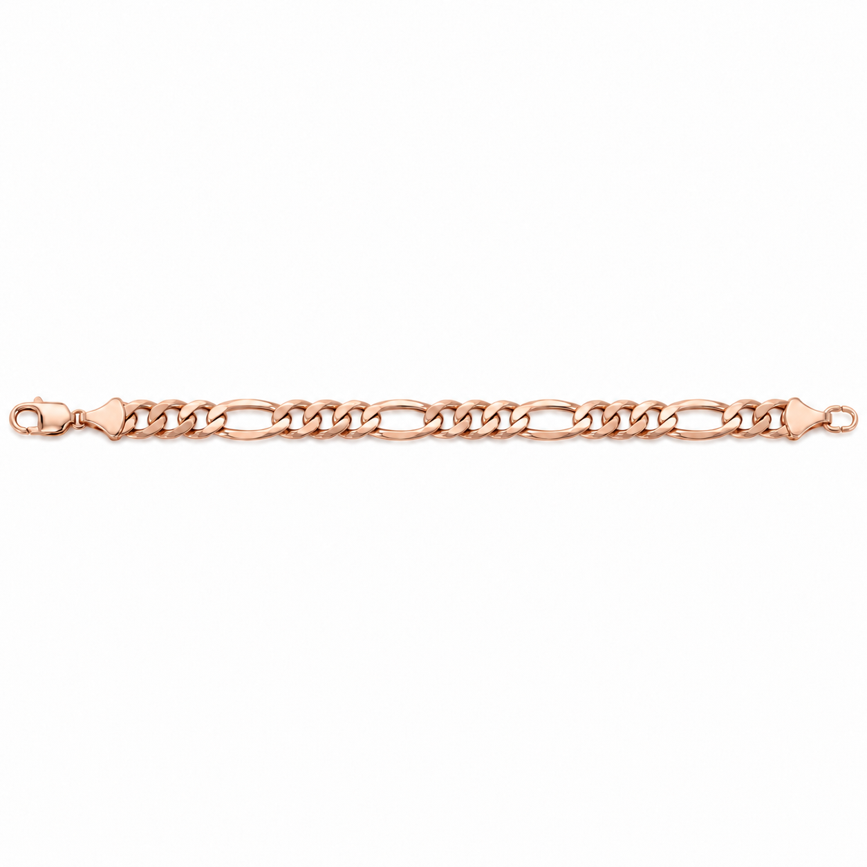 Rose gold Figaro bracelet