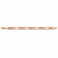 Rose gold Figaro bracelet