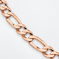Rose Gold Plated Sterling Silver Figaro Chain for Men, alternate view