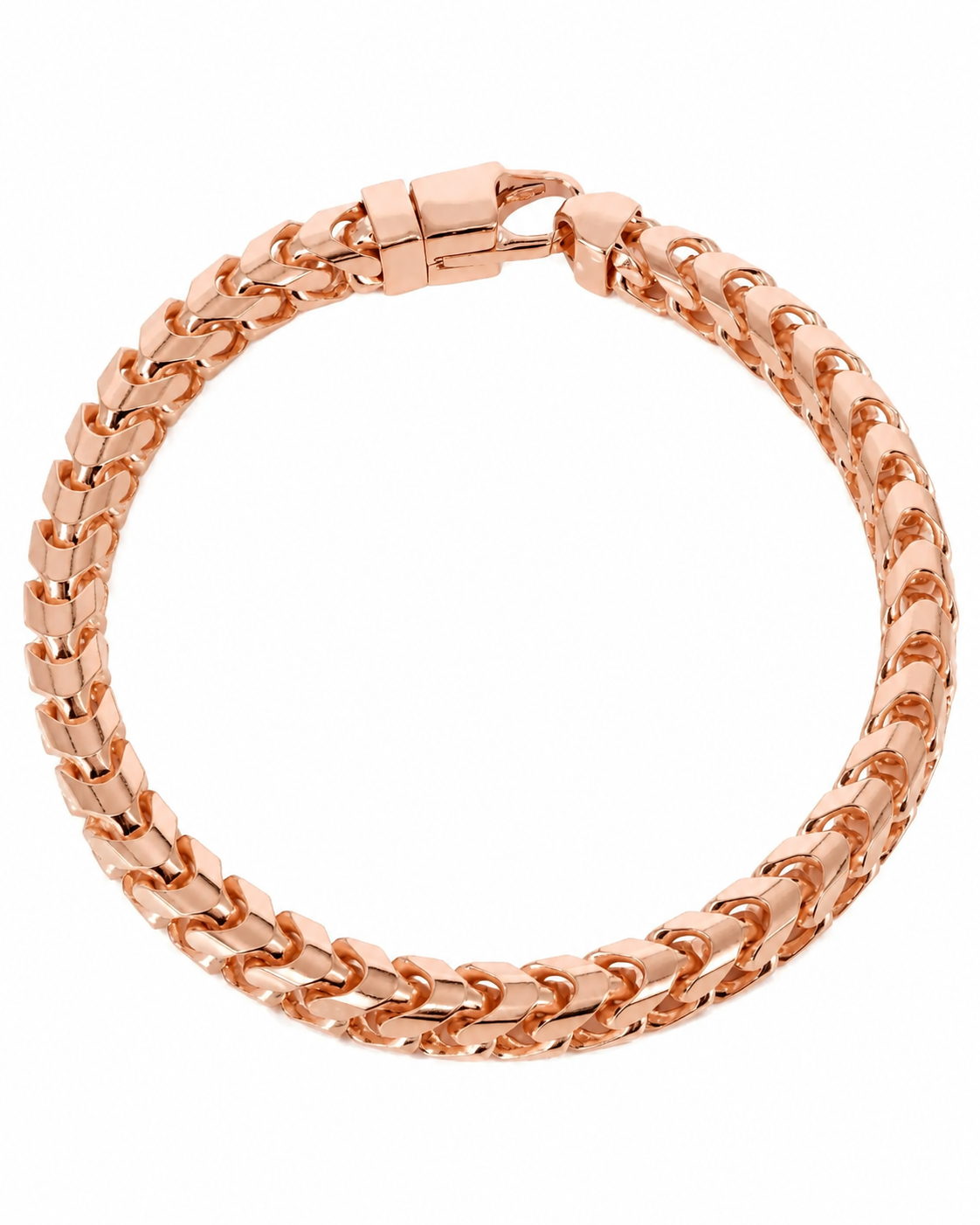 18K Rose Gold Franco Bracelet