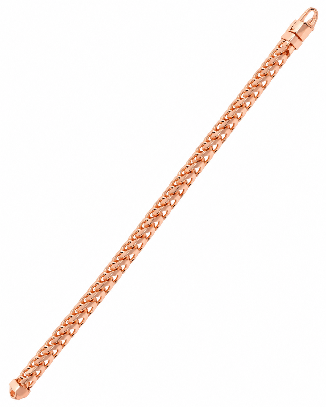18K Rose Gold Franco Bracelet, alternate view