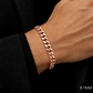 Rose Gold Miami Cuban Bracelet Hollow - 10K Rose Gold Bracelet, alternate view