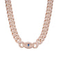 Rose gold moissanite evil eye infinity chain