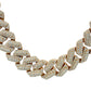 Rose gold moissanite halo Cuban chain, another angle