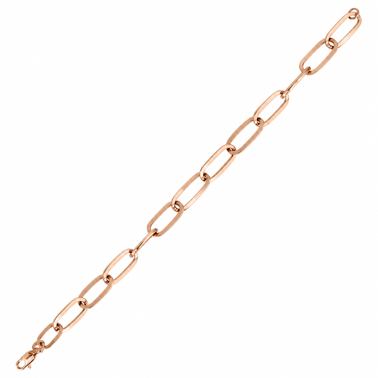 Rose gold paper clip bracelet