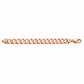 Rose gold plated 925 sterling silver Cuban curb link bracelet for men, alternate view