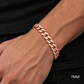 Rose gold plated 925 sterling silver Cuban curb link bracelet for men, additional view
