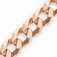 Rose gold plated 925 sterling silver Cuban curb link bracelet for men, further view