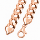 Rose gold plated 925 sterling silver Cuban curb link chain for men, alternate view