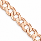 Rose gold plated 925 sterling silver Cuban curb link chain for men, additional view