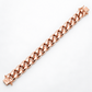 Rose gold plated 925 sterling silver Miami Cuban link bracelet for men, alternate view
