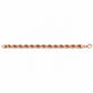 Rose gold plated 925 sterling silver rope bracelet for men, alternate view