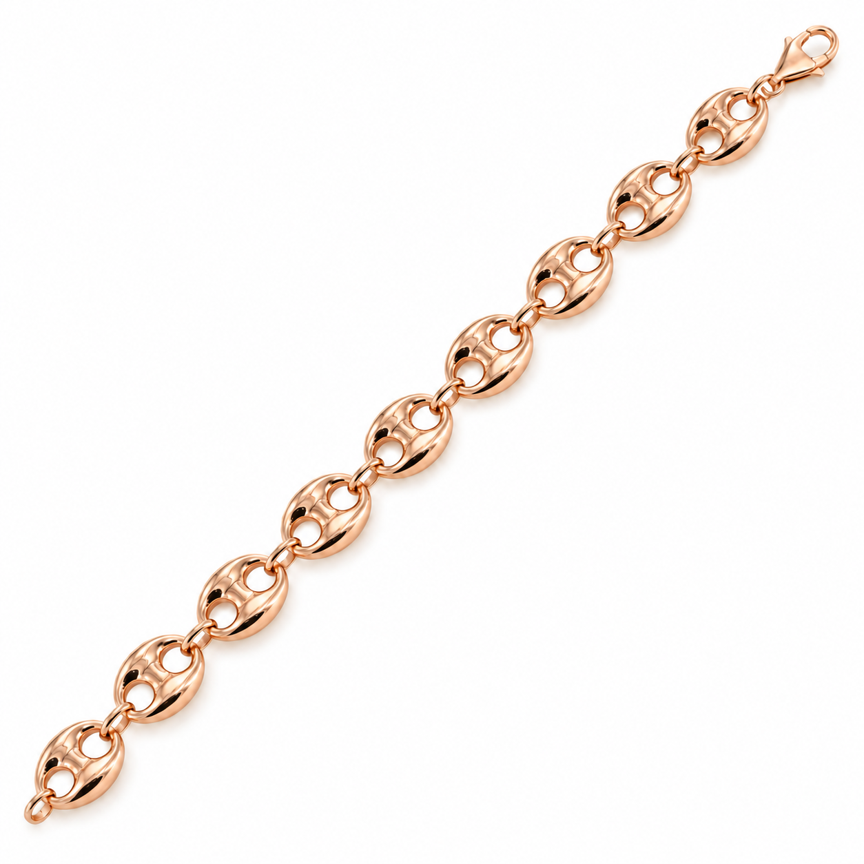 Rose gold puff bracelet