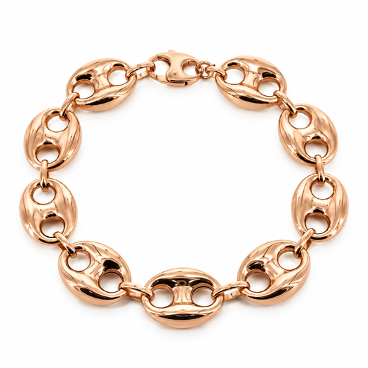 Rose gold puff bracelet