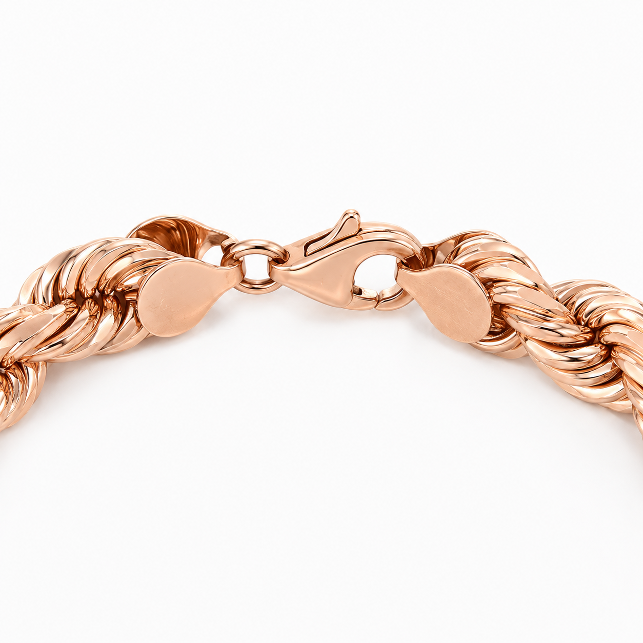 Rose gold rope bracelet