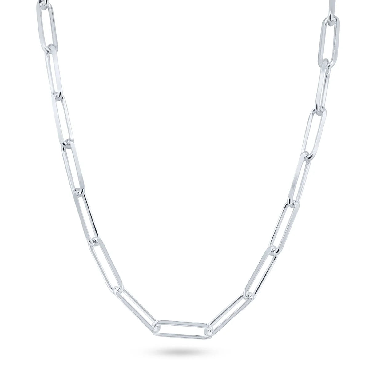 925 Sterling Silver Paper Clip Chain
