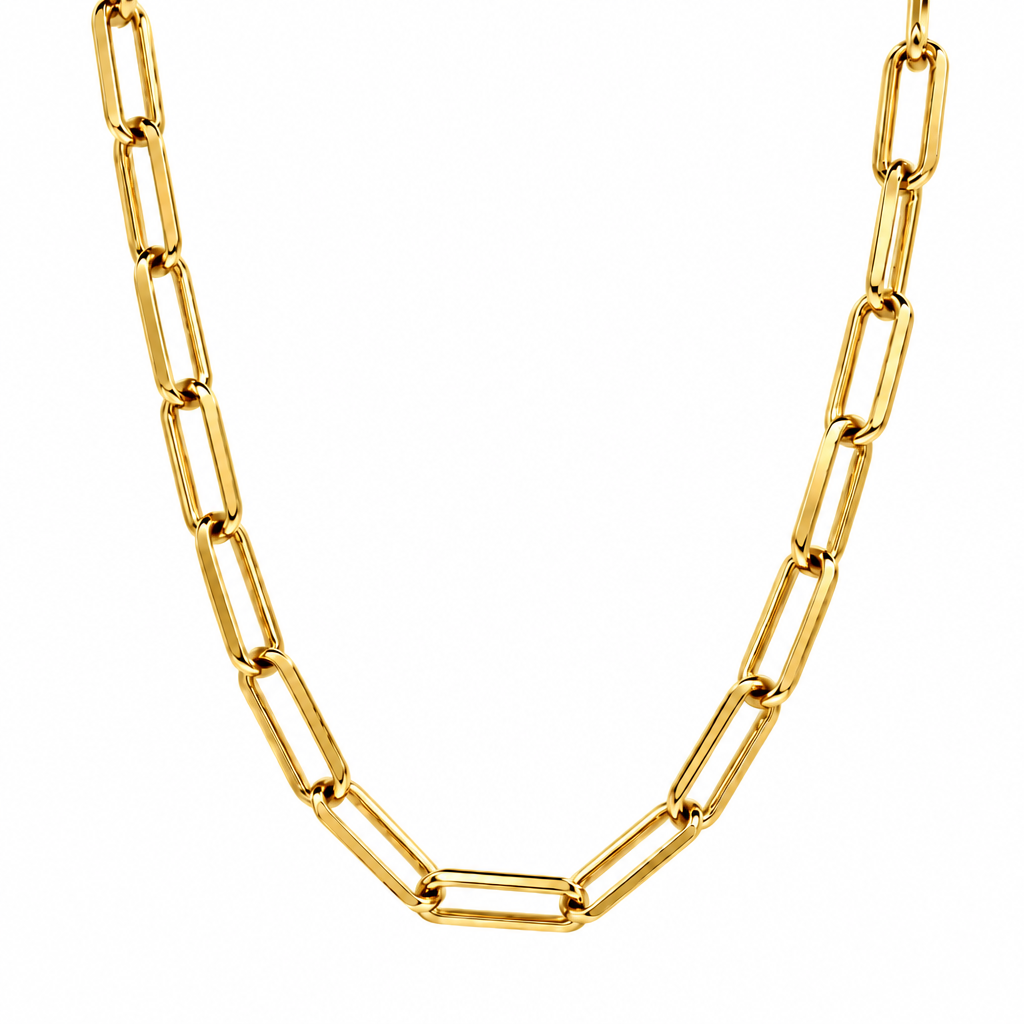 925 Sterling Silver Paper Clip Chain