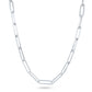 925 Sterling Silver Paper Clip Chain