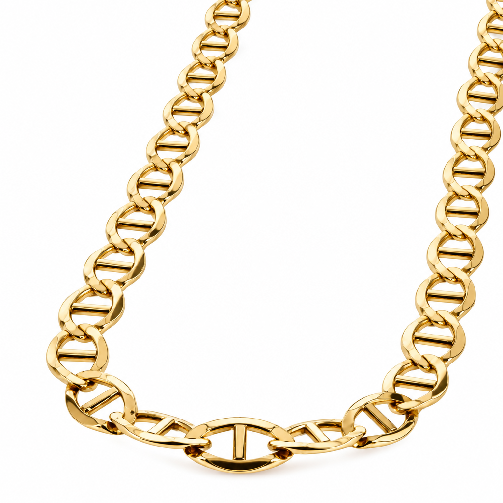 Gold Plated Sterling Silver Mariner Chain