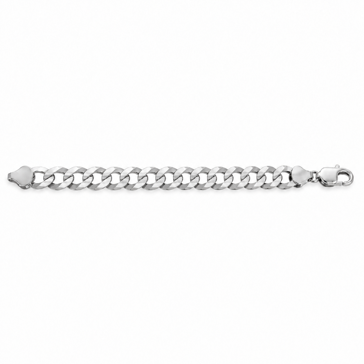 925 sterling silver Cuban curb link bracelet for men, alternate view