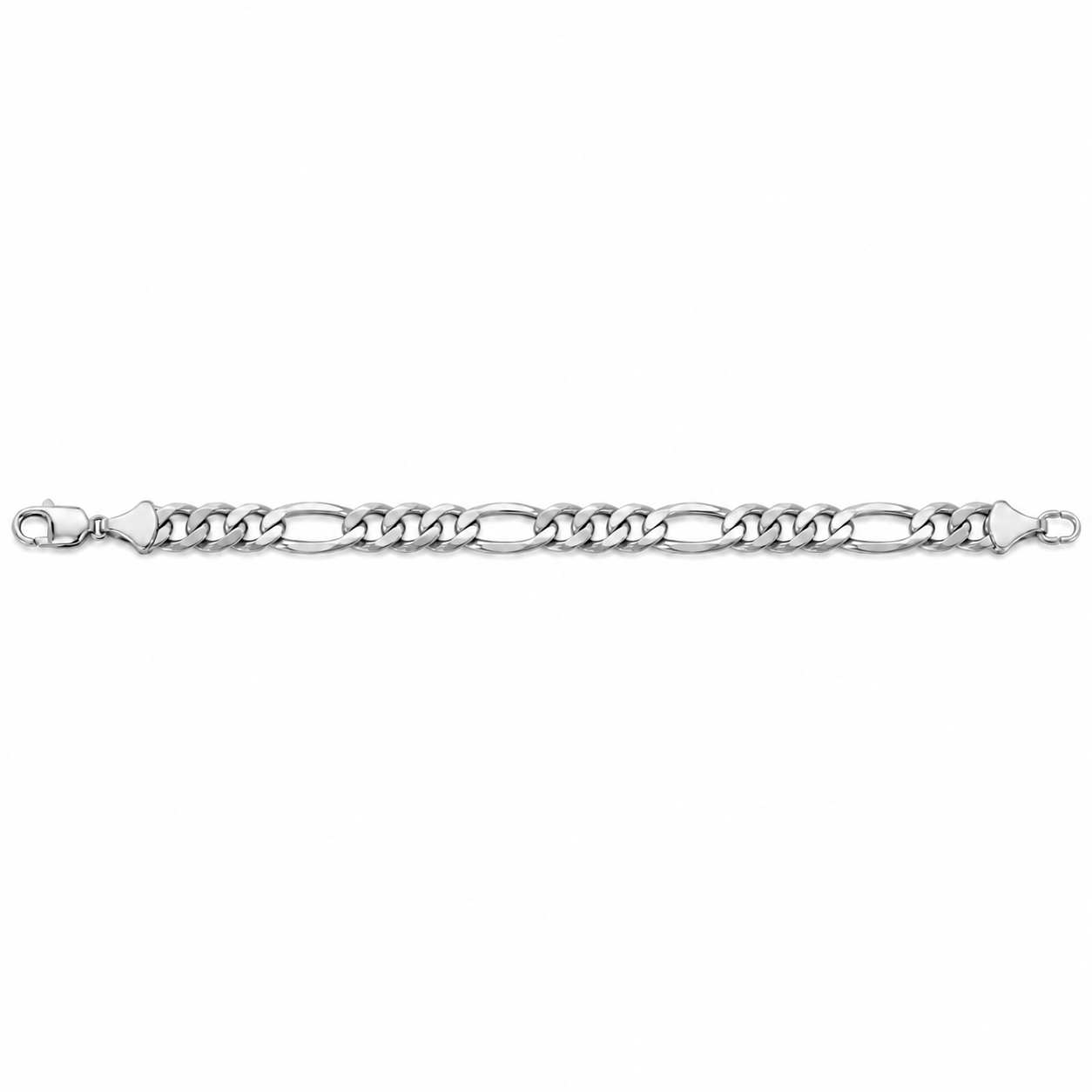 925 sterling silver Figaro bracelet for men, alternate view