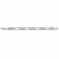 925 sterling silver Figaro bracelet for men, alternate view
