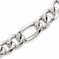 925 sterling silver Figaro bracelet for men, further view