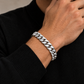925 sterling silver Miami Cuban link bracelet for men, additional view