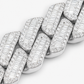 925 Sterling Silver Moissanite Baguette Chain Necklace - front view